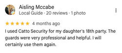 5-star Google review — Aisling Mccabe