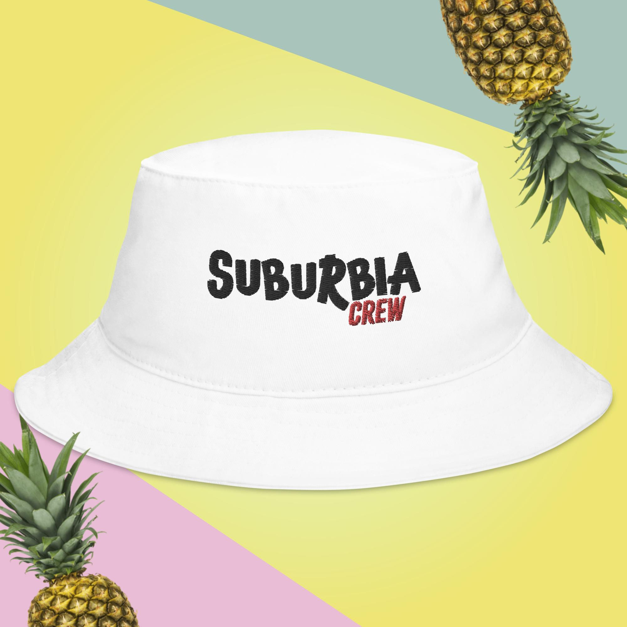 Suburbia Crew White Logo Bucket Hat