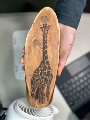 Custom Wood Burned Giraffe Home Art/Decor 