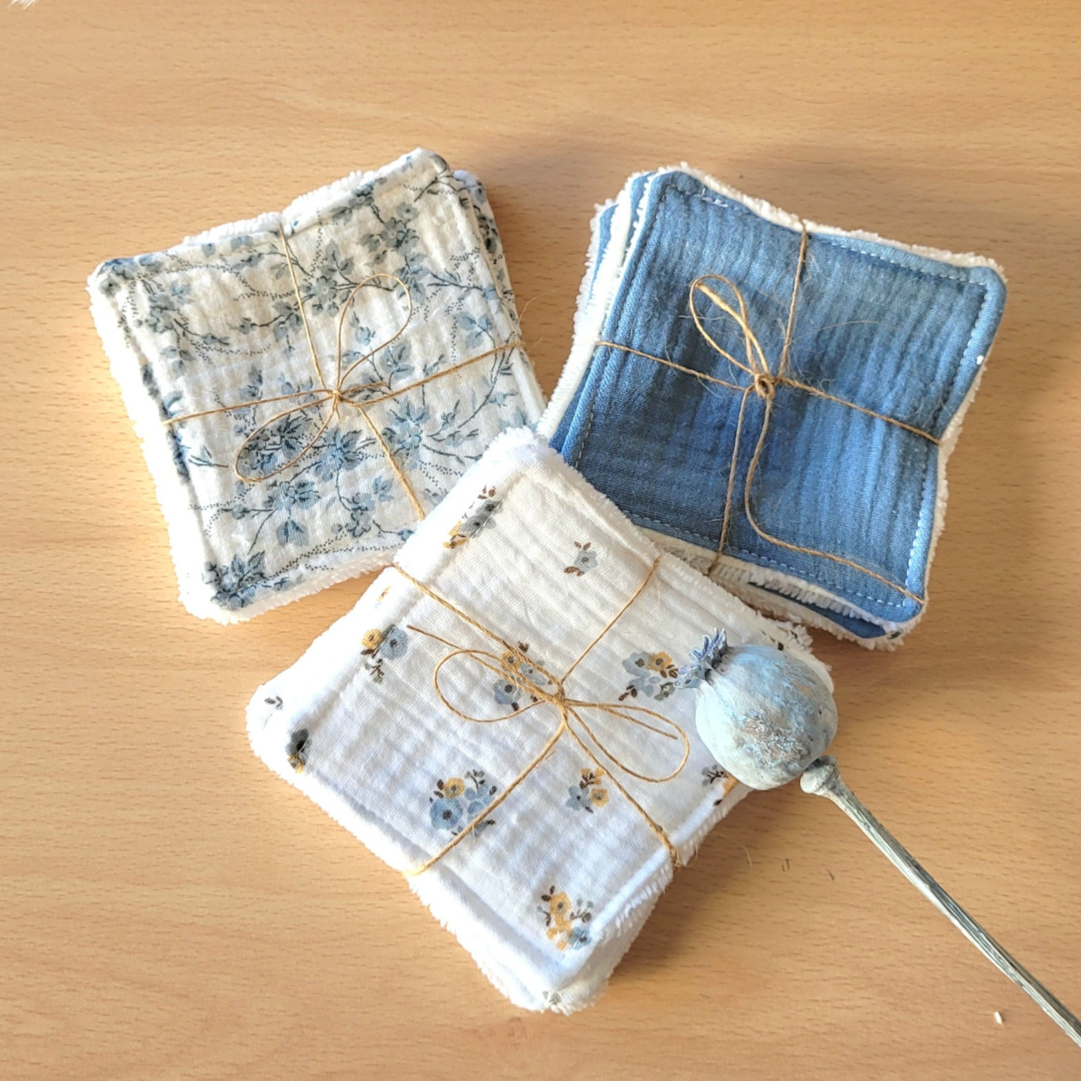 lot de cotons lavables