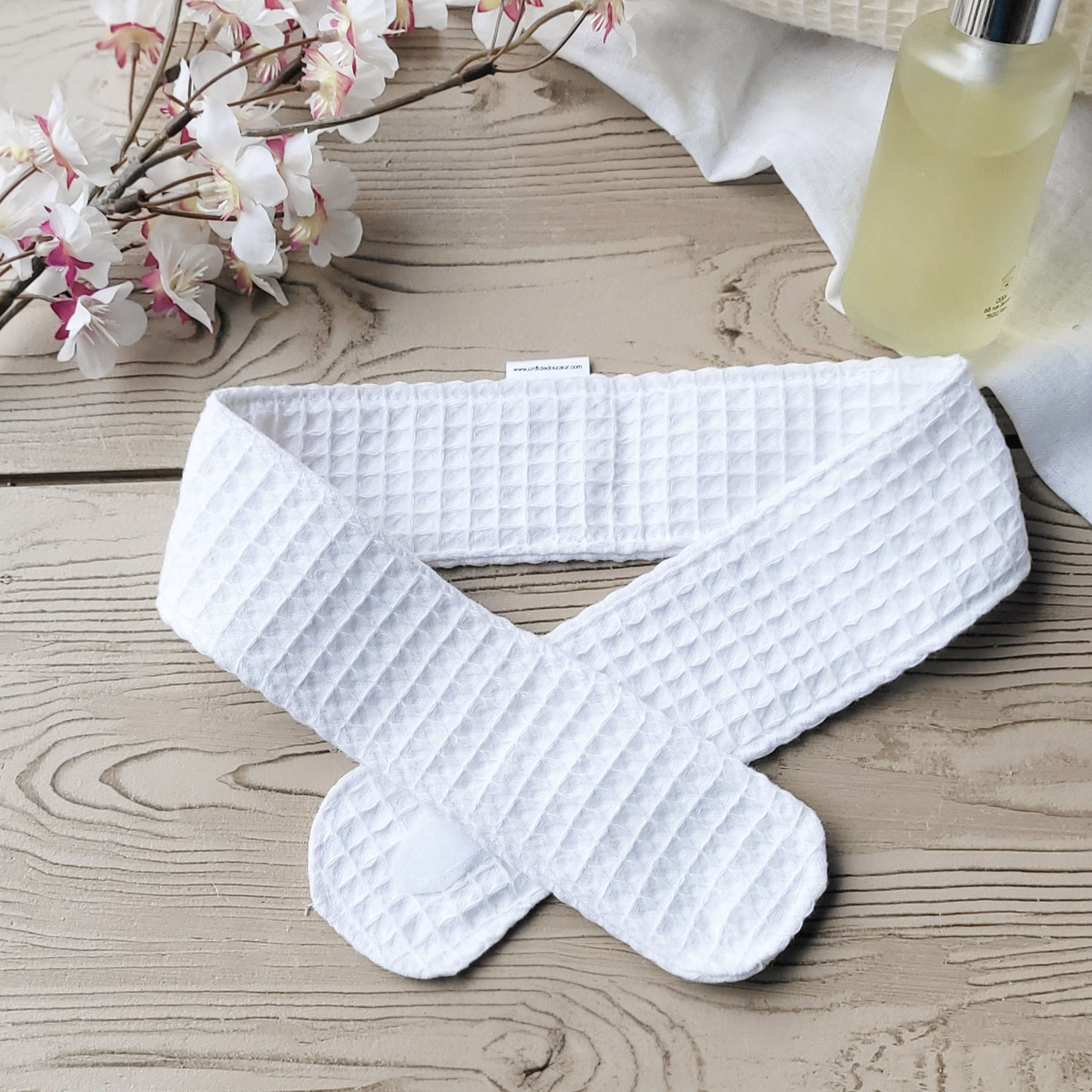 bandeau soin du visage blanc