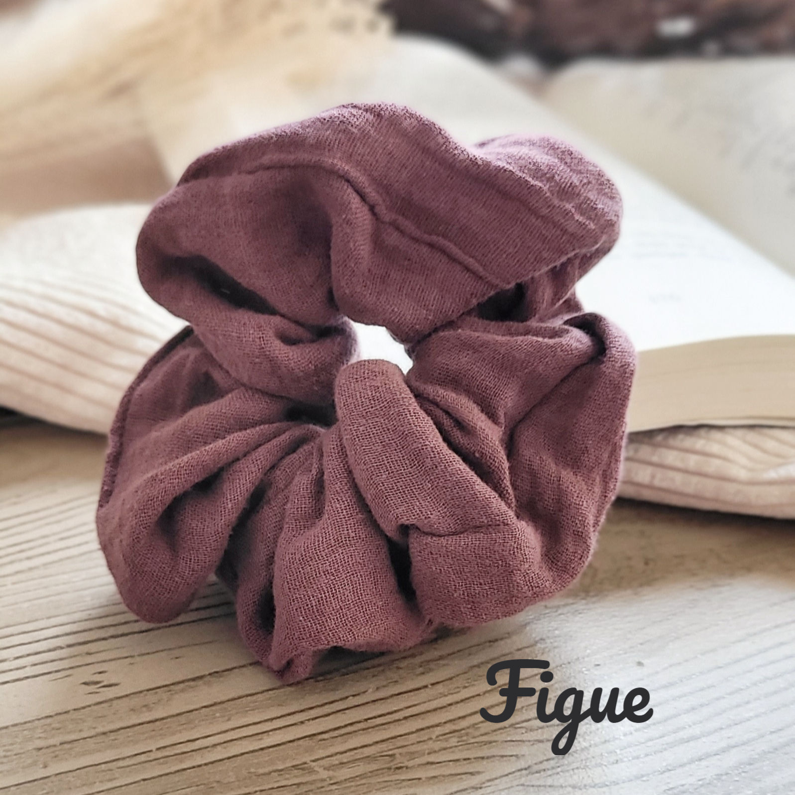 chouchou coloris figue uni