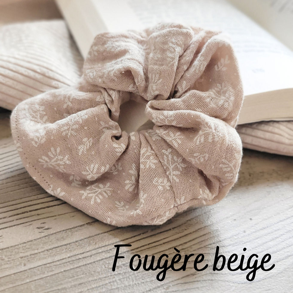 Miniature : chouchou gaze de coton beige