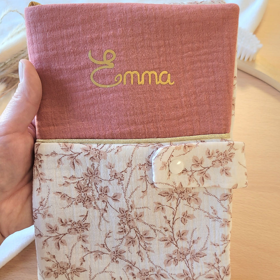 Miniature : protège carnet de santé rose