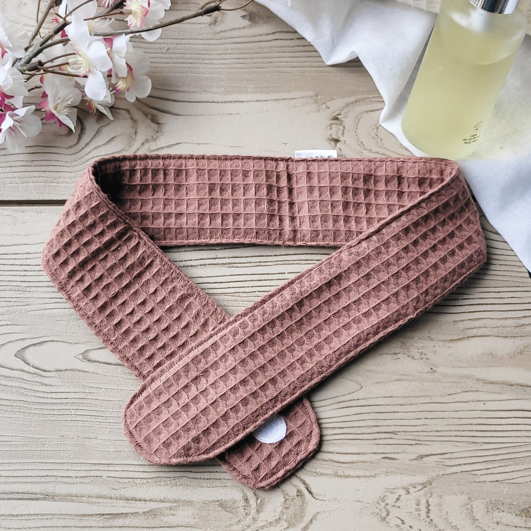 bandeau soin du visage marron