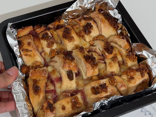 Cranberry Brie Yogurt Dough Swirls