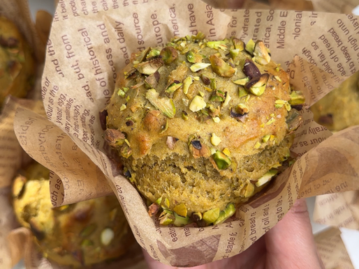 Fluffy Healthy Pistachio Pumpkin Protein Muffins