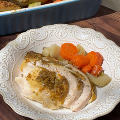 Olive Pistachio Tapenade Crusted Chicken