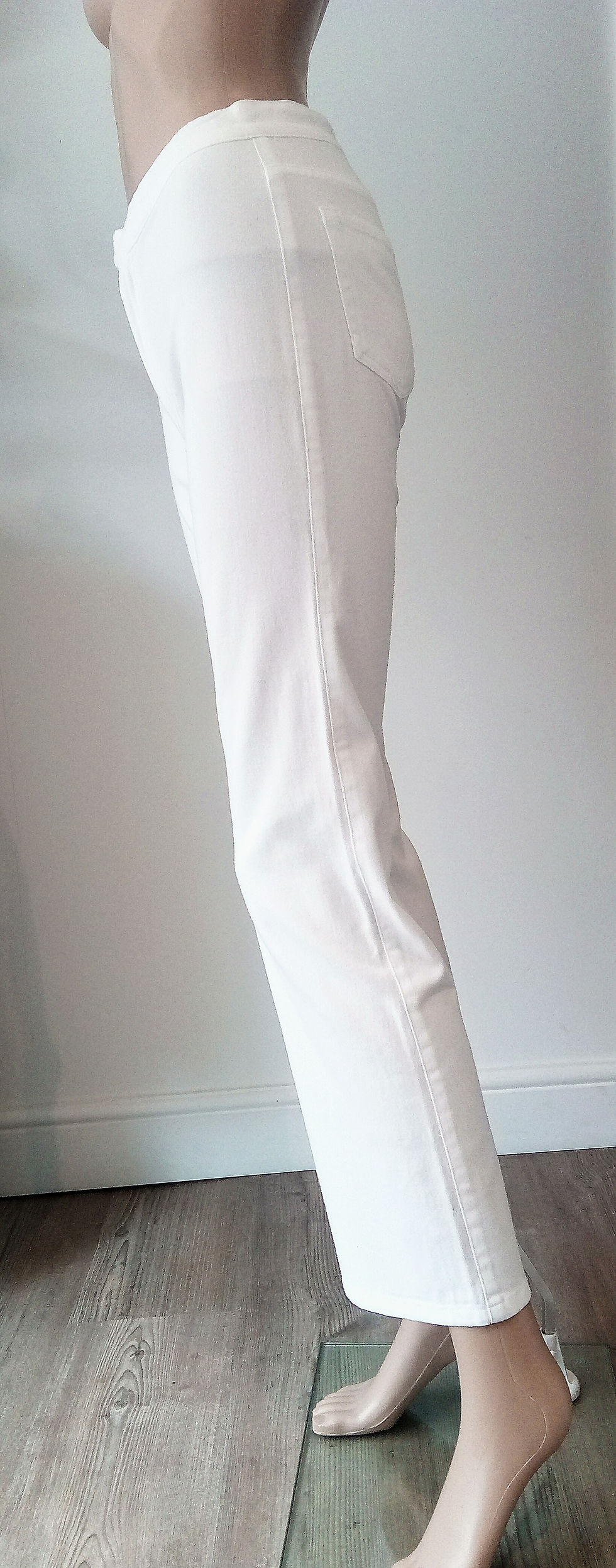 Thumbnail: White Bootcut Jeans