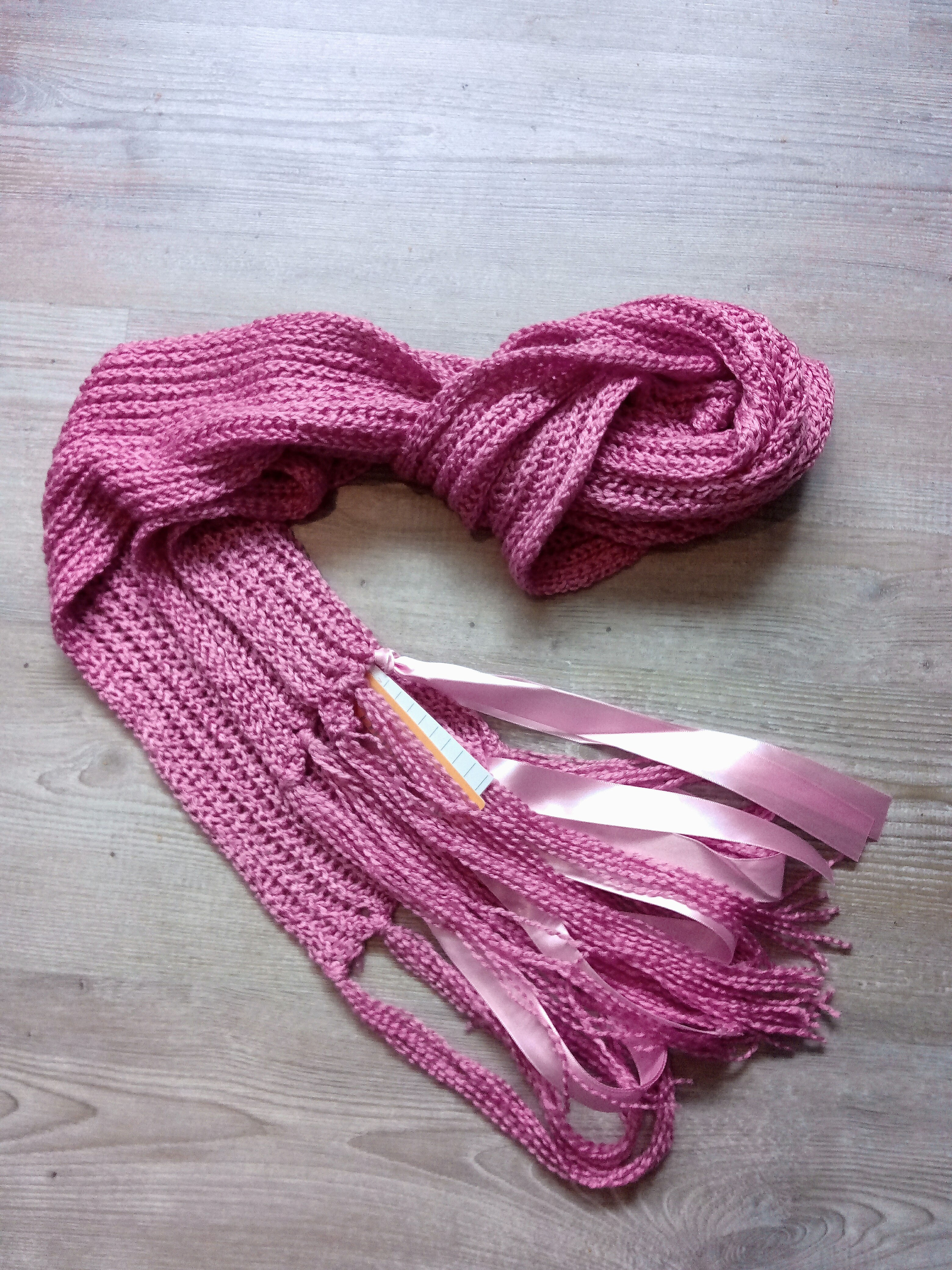 Pink Ribbon Scarf