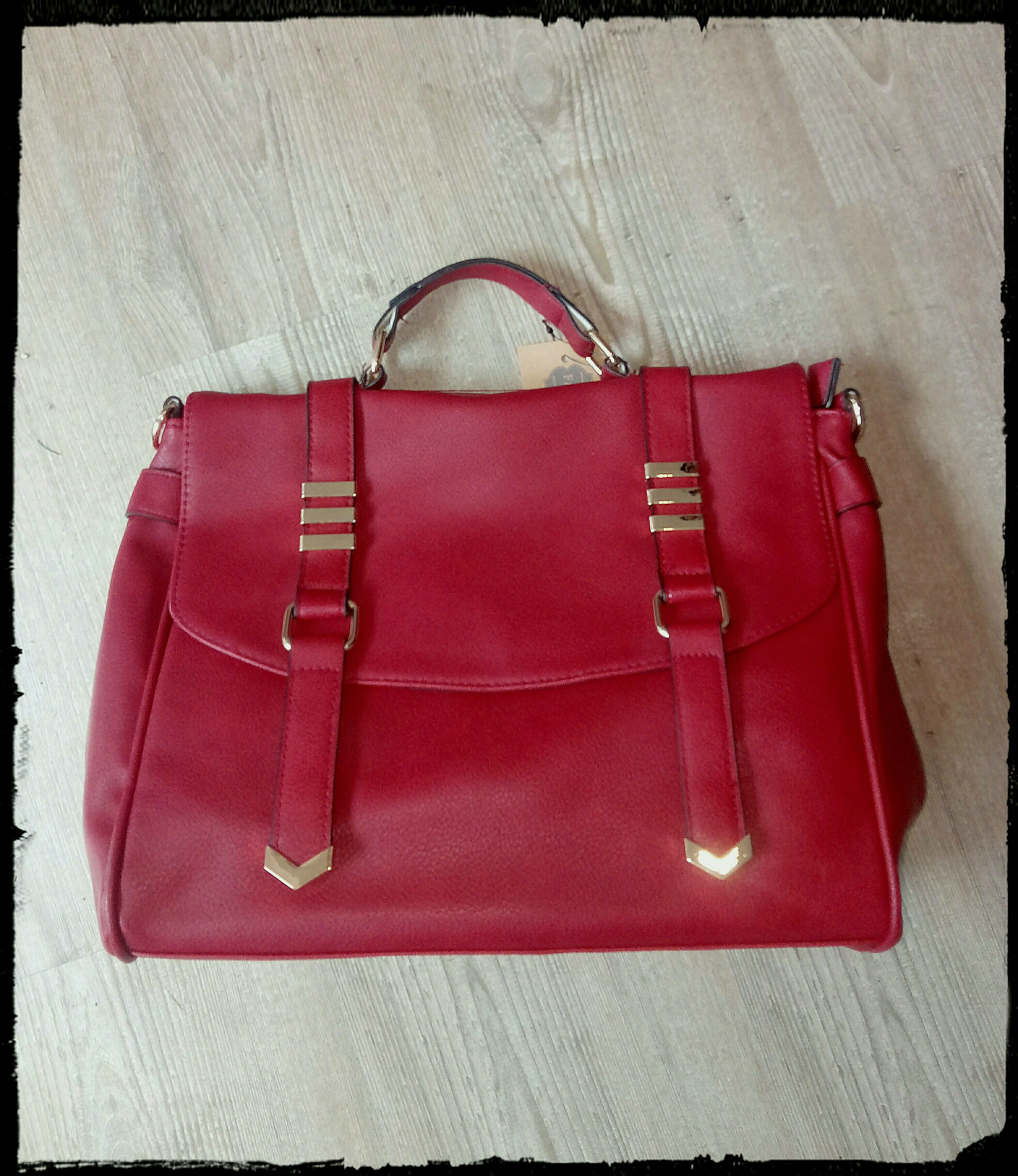 "Macey" Cherry Red Satchel