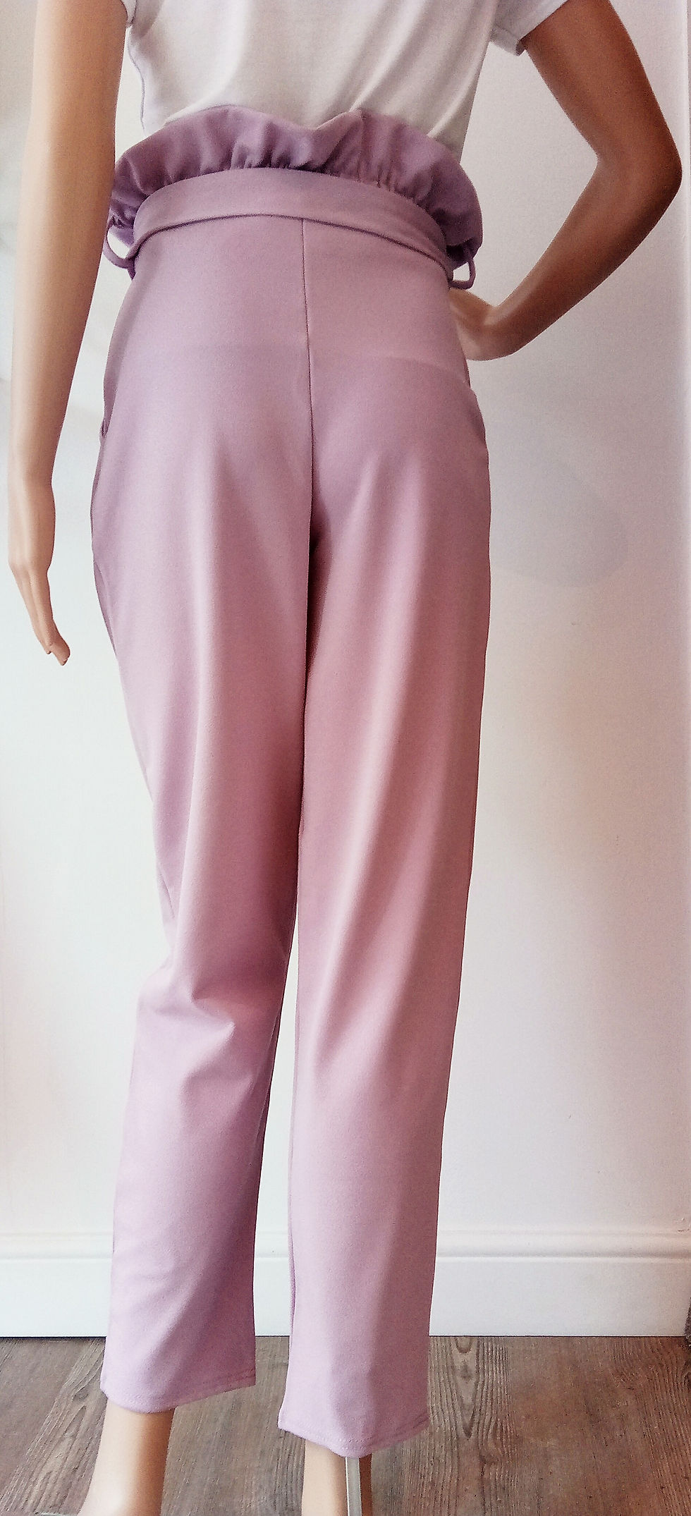 Thumbnail: Lilac Paperbag Waist Trouser