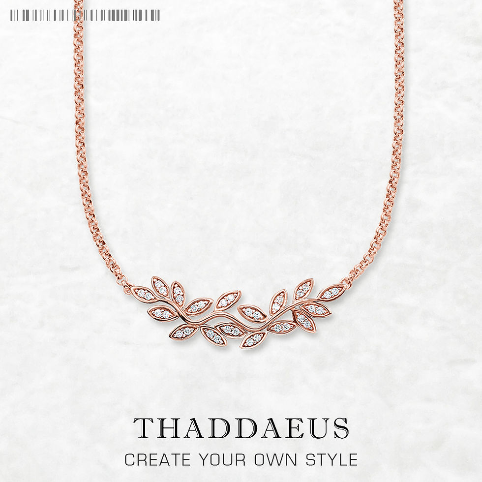 Miniatura: Necklace Tendrils Leaves New Link Chain Fine Jewelry Europe 925 Stering Silver R