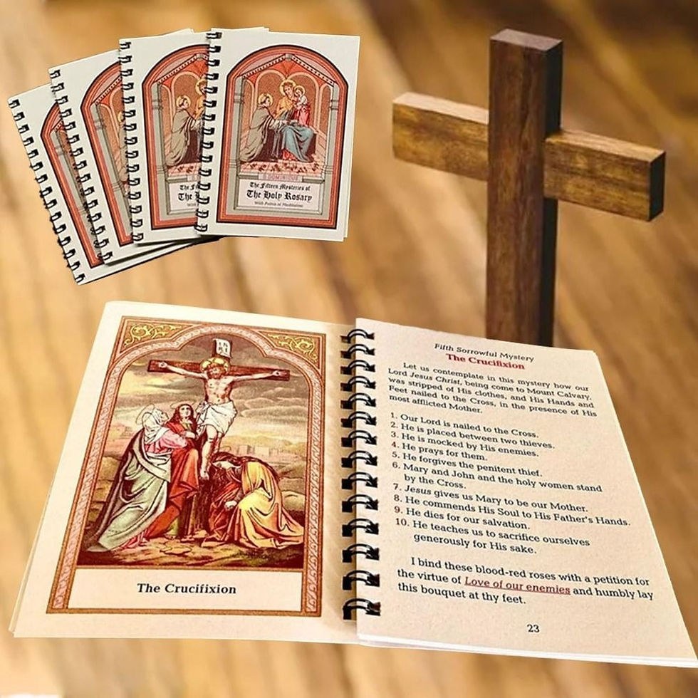 Prayer That Rosary Meditation Book Paper Booklet Daily Meditation Book 42 Color