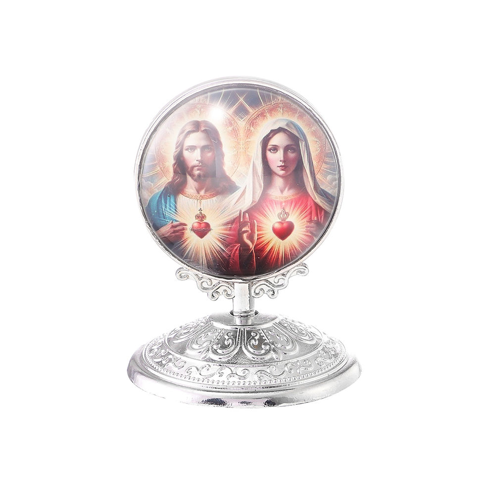 Thumbnail: Retro Catholic Home Tabletop Cabochon Ornaments Exquisite Religious Style Car Or