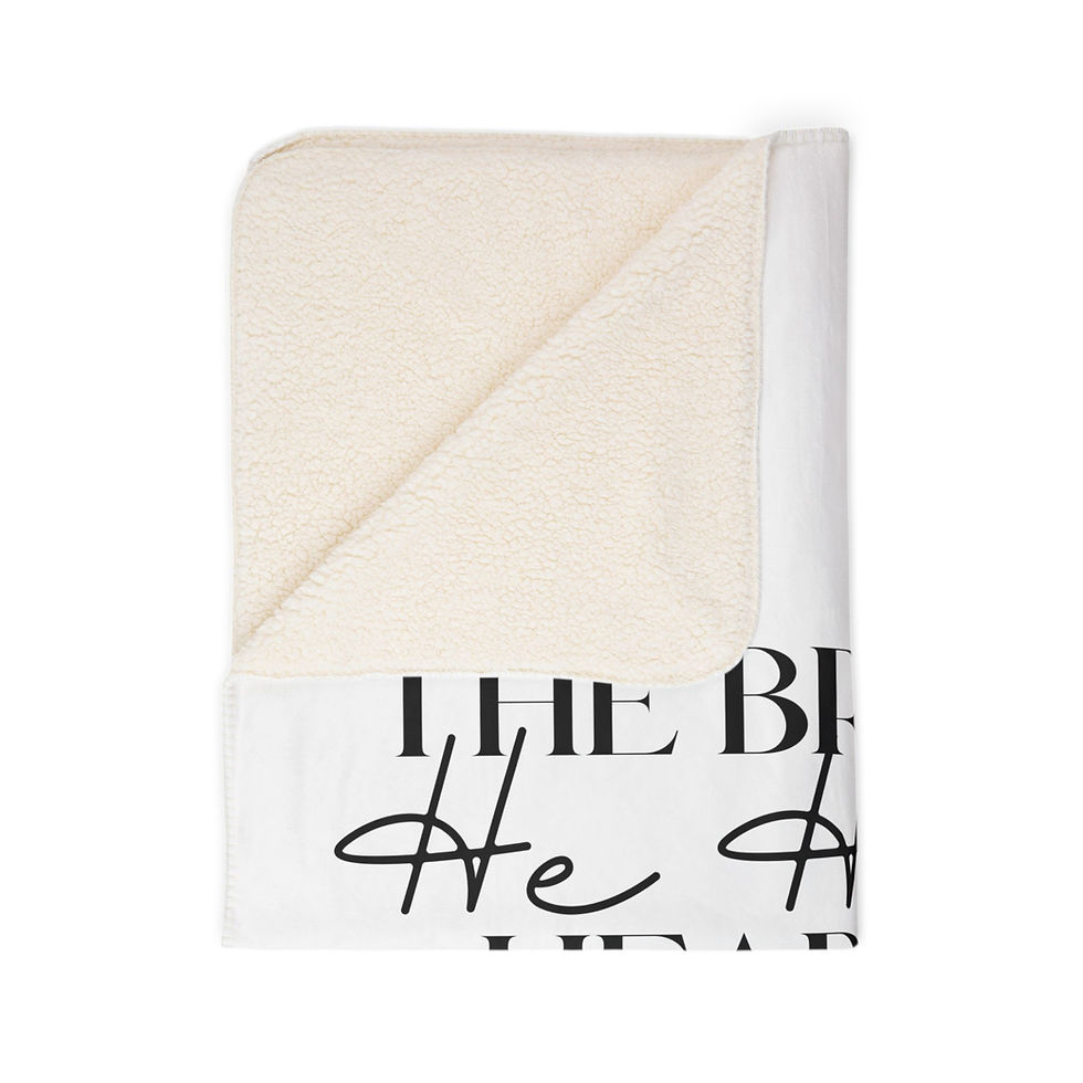 Thumbnail: Fleece Sherpa Blanket - He Heals- Comfort Gift for Healing & Hope