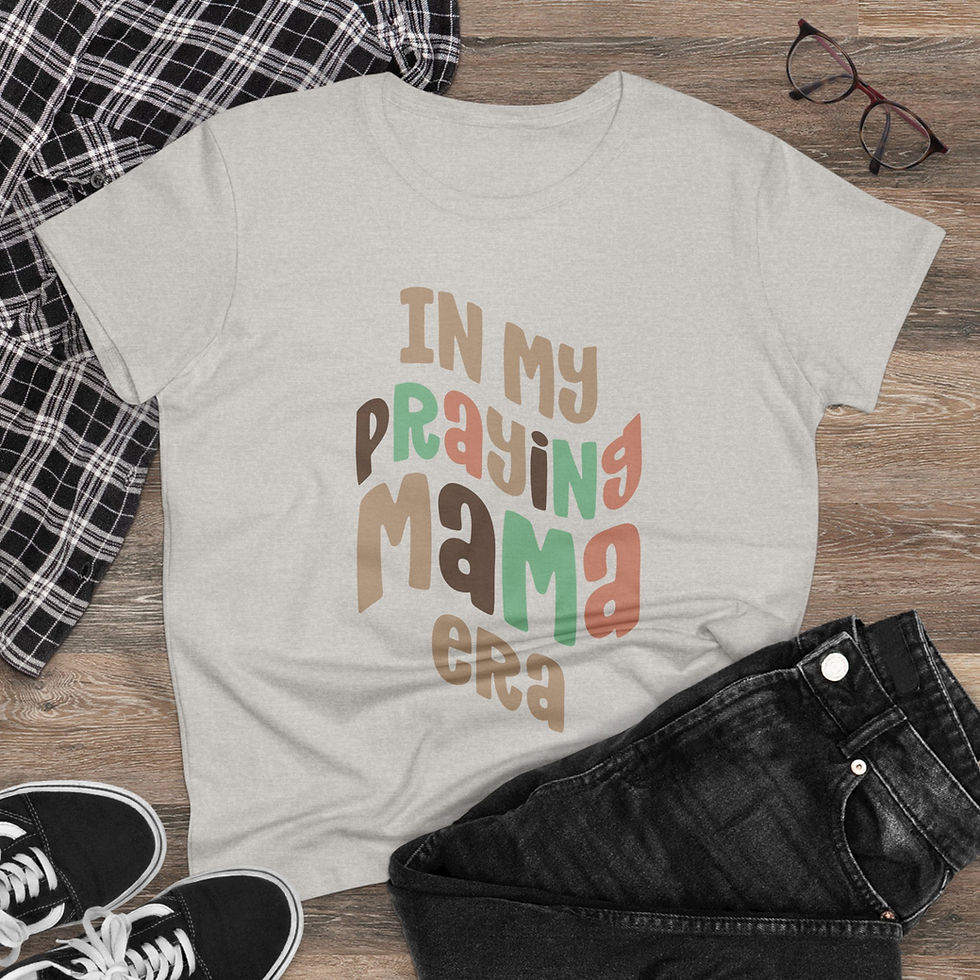 Thumbnail: In My Praying Mama Era Women's Midweight Cotton Tee