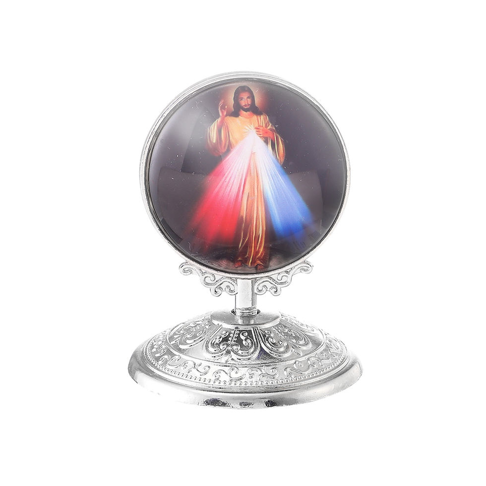 Thumbnail: Retro Catholic Home Tabletop Cabochon Ornaments Exquisite Religious Style Car Or