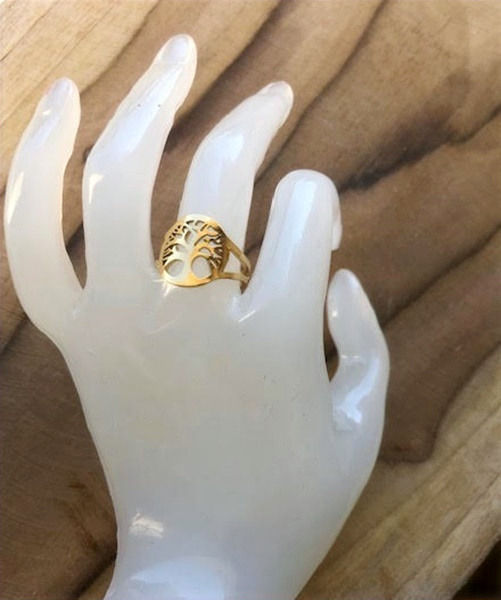 Miniature : Bague arbre de vie acier inoxydable