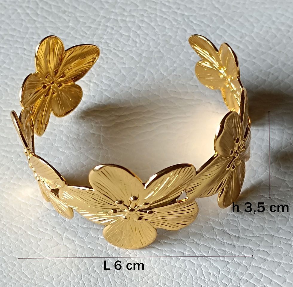 Miniature : Bracelet Pétunia en acier inoxydable