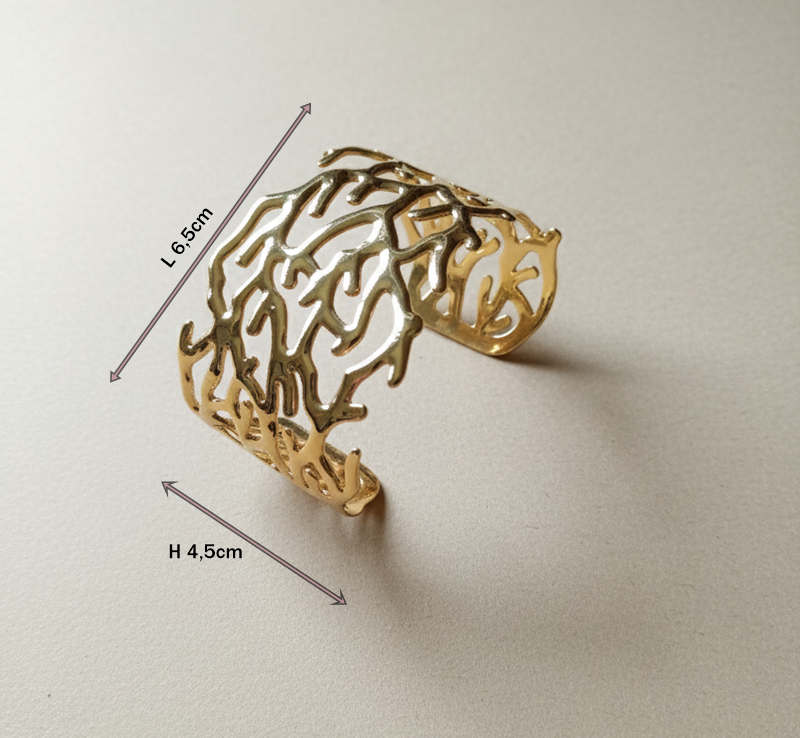 Miniature : Bracelet corail acier inoxydable