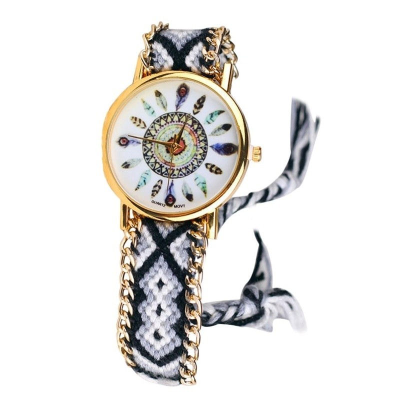 Miniature : Montre tissée plume