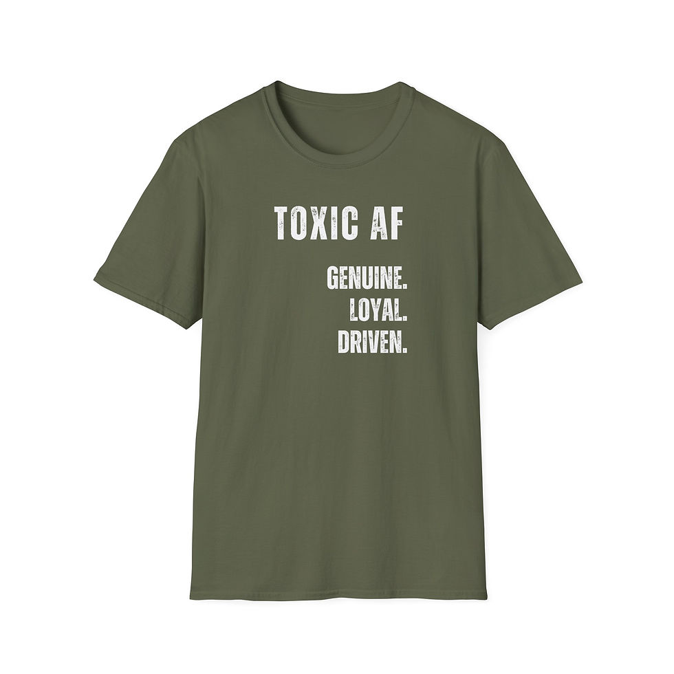 Thumbnail: "Genuine. Loyal. Driven." Men's Tee — TOXIC AF