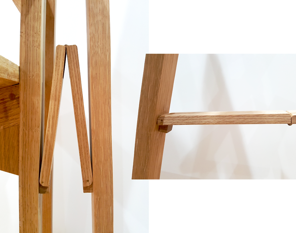 Rear custom-made hinge