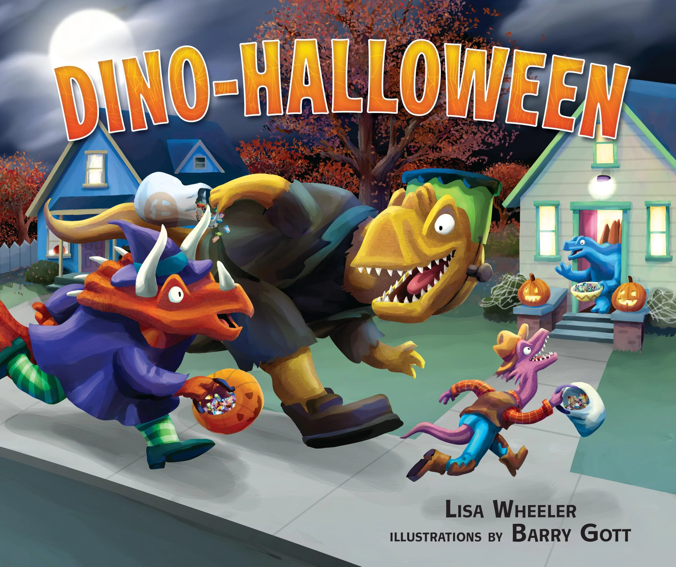 Dino-Halloween Written By: Lisa Wheeler Illustrated By: Barry Gott Publisher: Carolrhoda Books (2019)