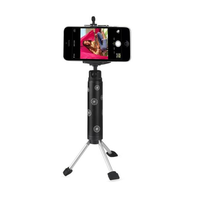 Thumbnail: Selfie Monopod Stick Universal Tripod Mini Phone Holder In Black