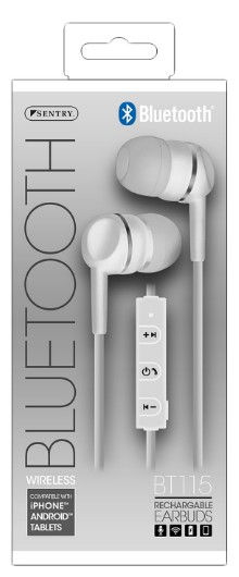 Thumbnail: Sentry Bluetooth Rechargeable Wireless Earbuds and Mic
