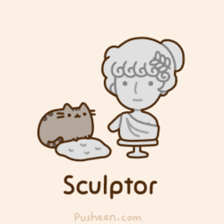Cat Sculpture GIF by Pusheen.gif