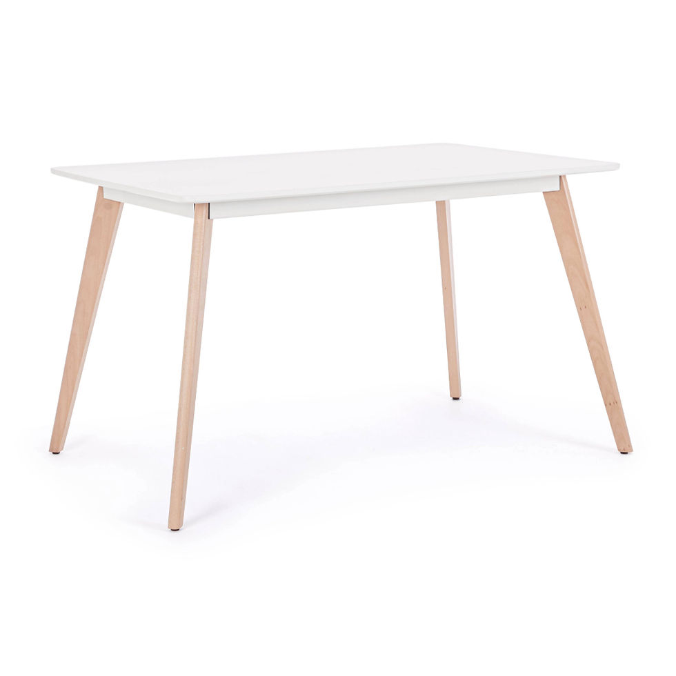 Thumbnail: dining table wooden legs white top