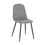 Thumbnail: dining chair in grey fabric and black legs