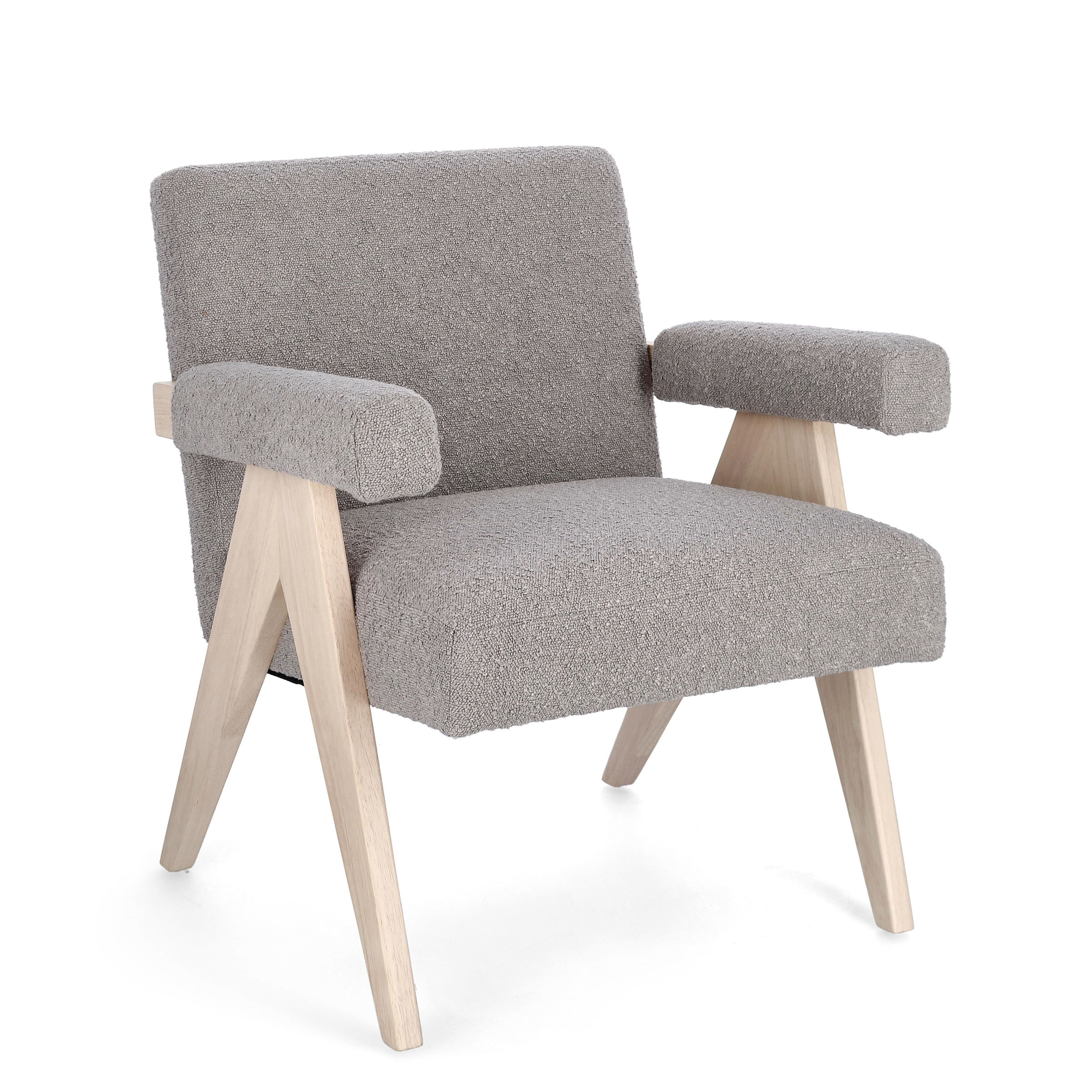 LOUVRE Armchair in Grey Fabric