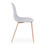 Thumbnail: dining chair grey seat metal legs
