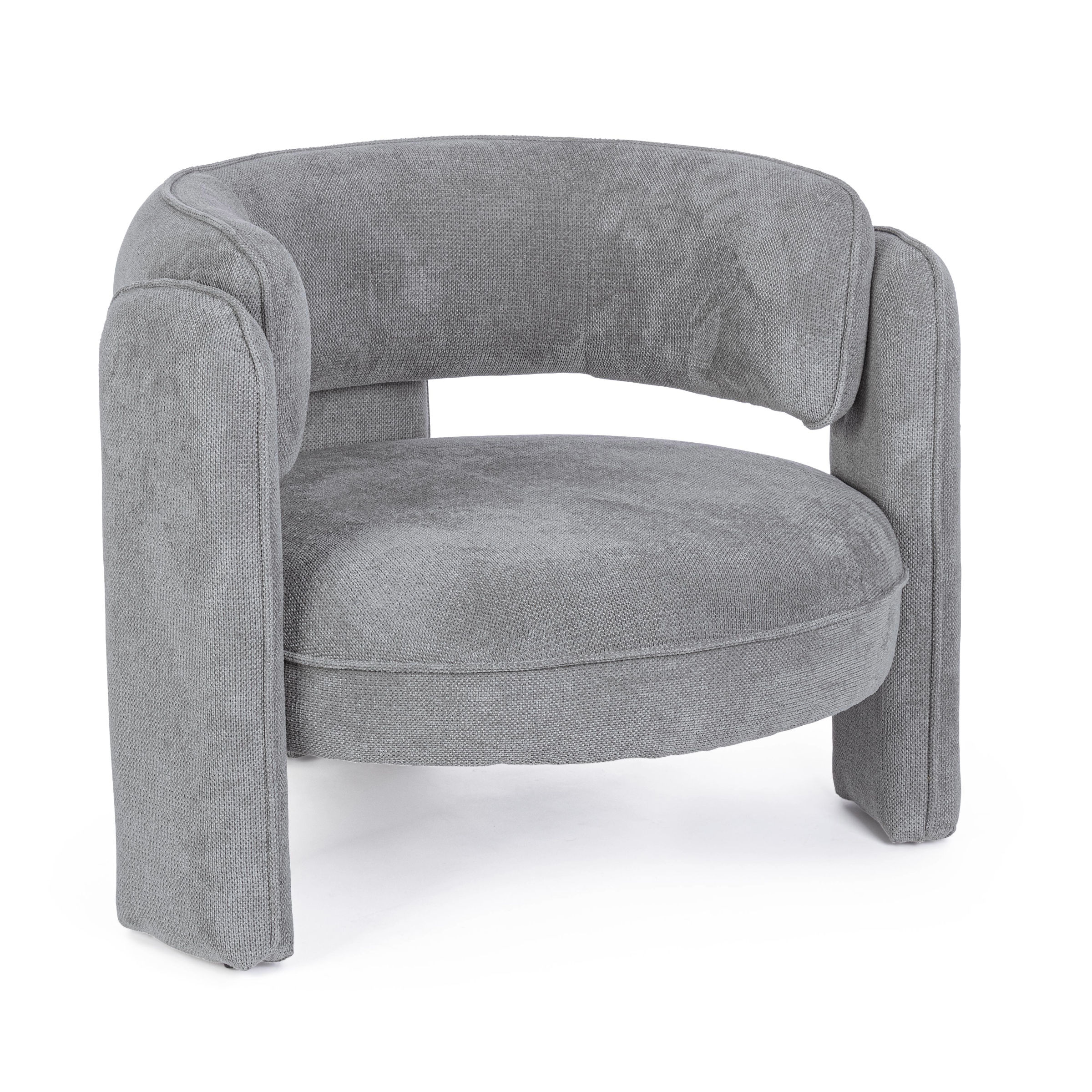 PRAGA Armchair in Grey Fabric