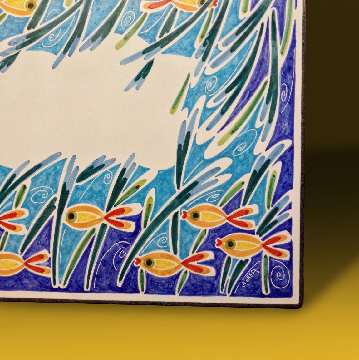 TA005 - Tavolo in pietra lavica collezione "Lago blu"