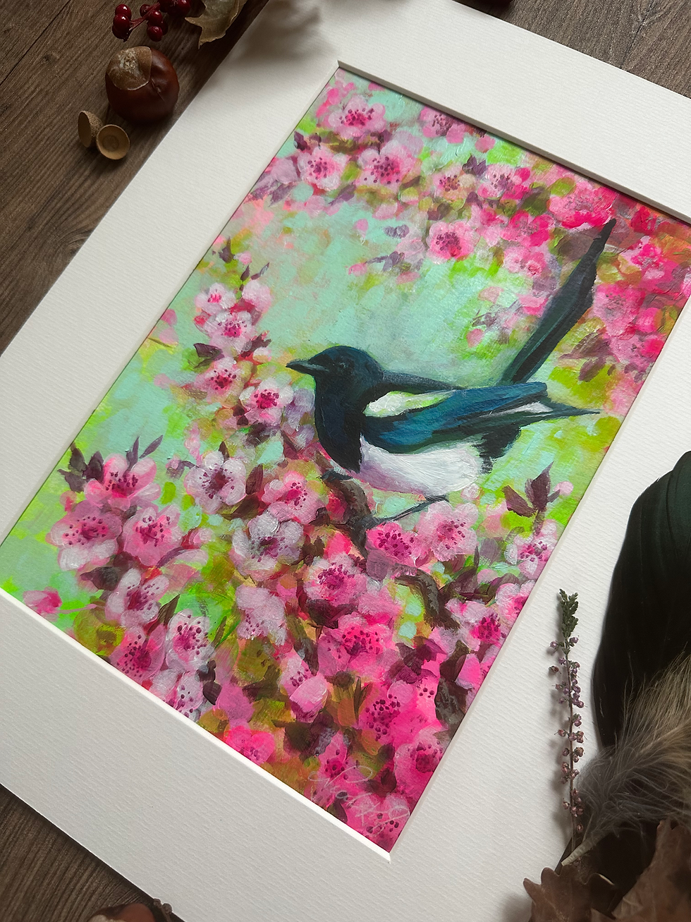 Thumbnail: Magpie in Blossom 2