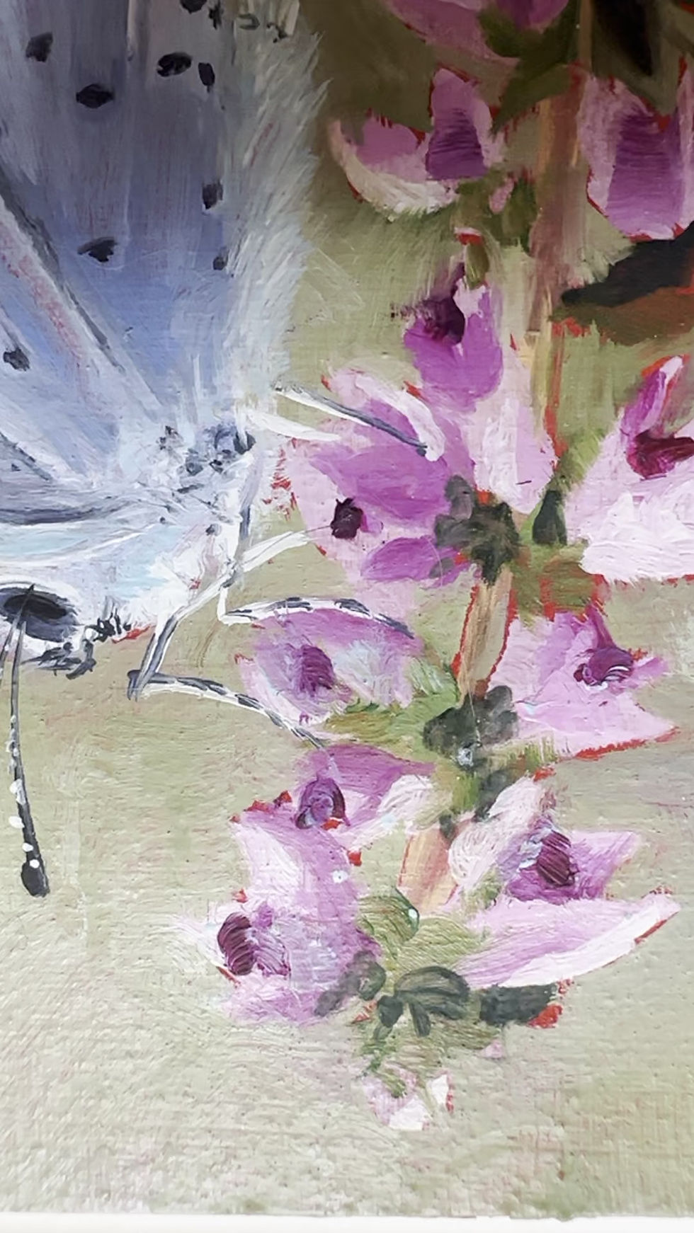 Thumbnail: Holly Blue with Lavender - Day 18 - Original Art