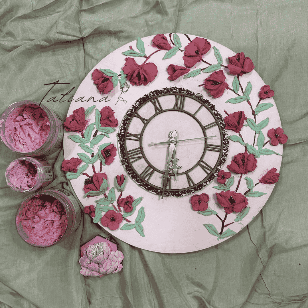 Petal Bloom | Sculpture Painting Wall Clock