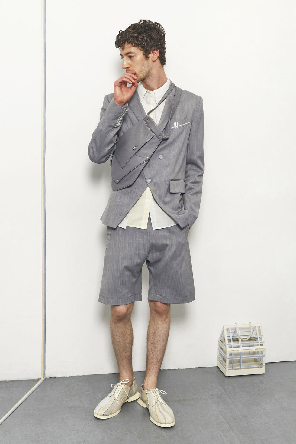 Blazer léger avec détails artisanaux vue de face