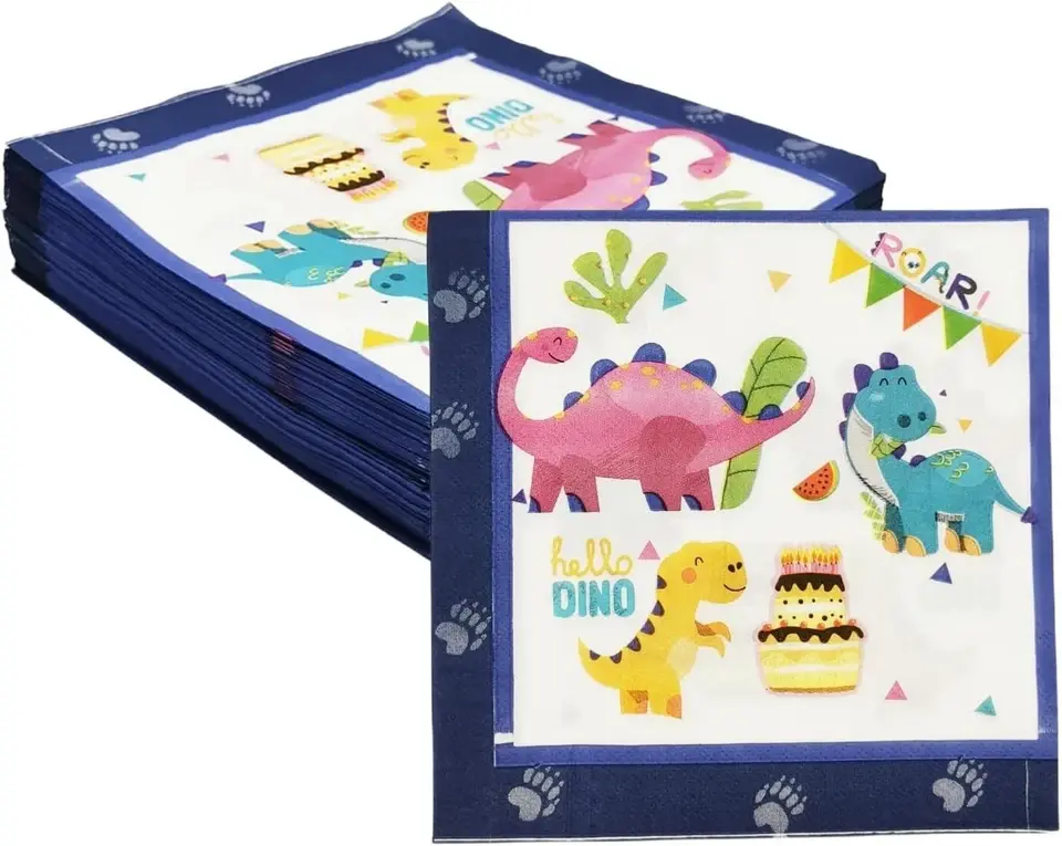 Thumbnail: Kids Dinosaur Birthday Napkins – 50PCS Party Table Decor, 33cm