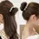 Thumbnail: 4PCS Women Magic Hair Bun Maker with Pearl, Flower Ponytail Buns Shaper Tool