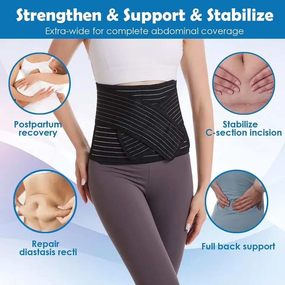 Thumbnail: Postpartum Belly Band – C-Section Abdominal Binder Wrap, Size LXL Recovery Aid