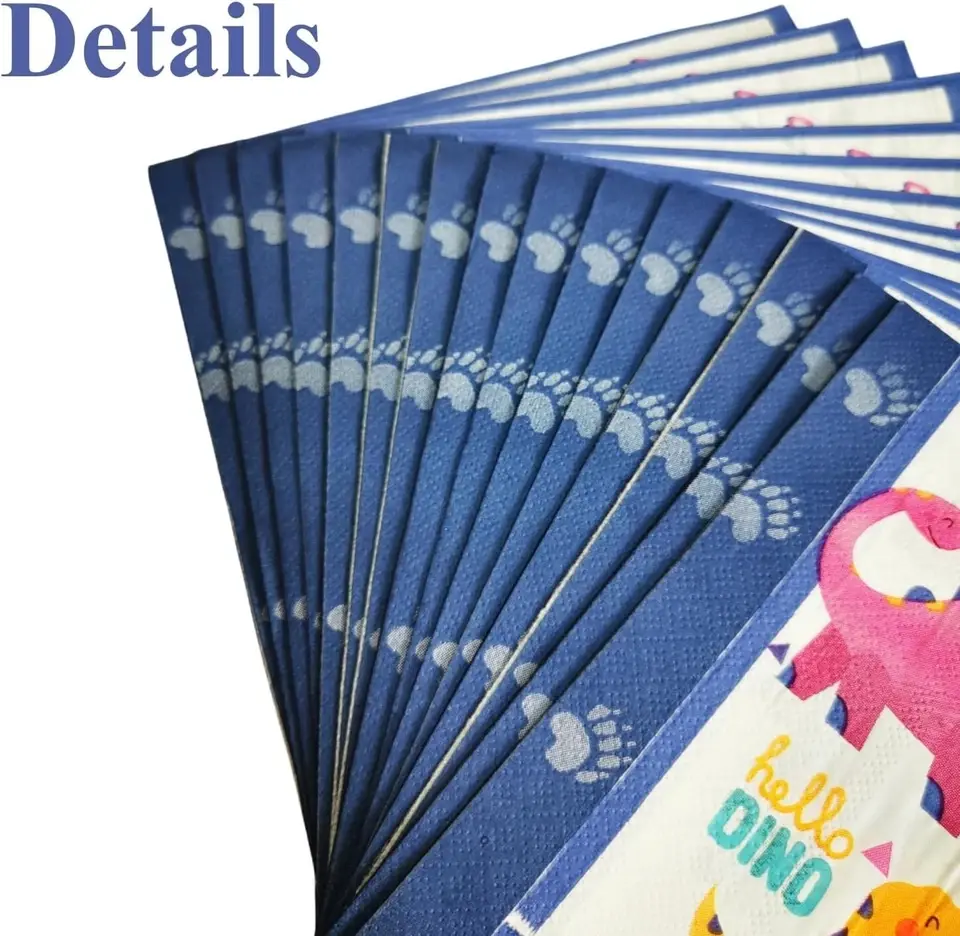 Thumbnail: Kids Dinosaur Birthday Napkins – 50PCS Party Table Decor, 33cm