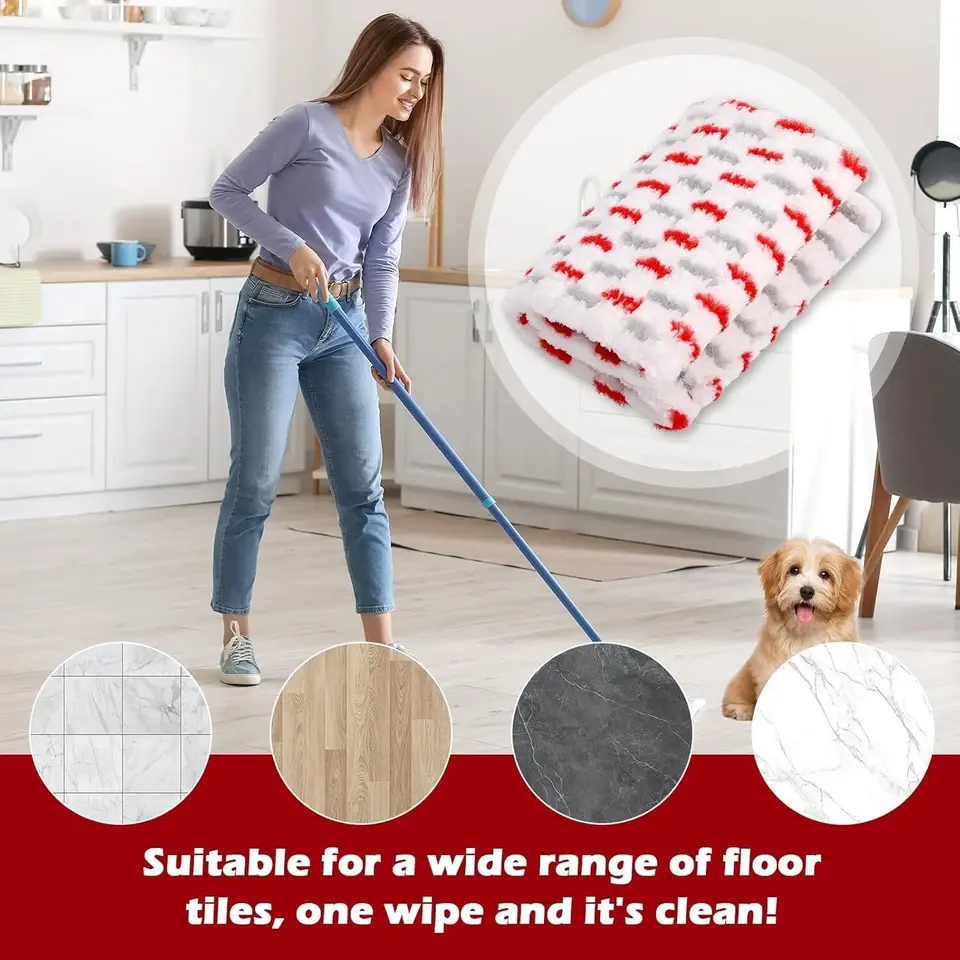 Thumbnail: 2 X Mop Refills Reusable Microfiber Washable Pads Compatible with XL Mop Head 2X
