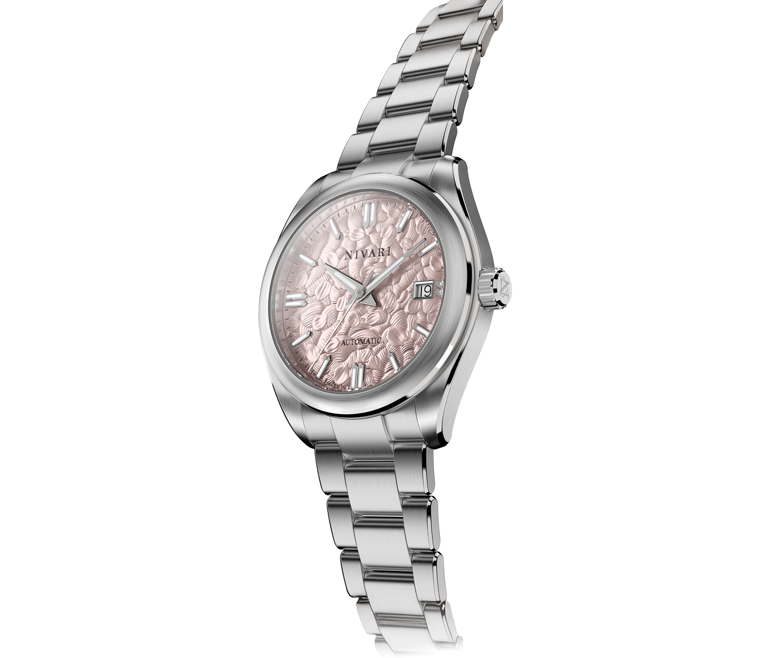 NIVARI Eden Sakura watch with light-reactive dial
