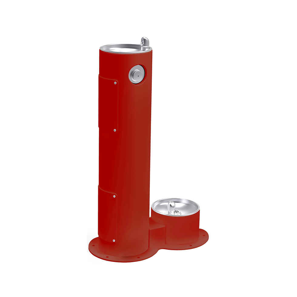Miniatura: Elkay Outdoor Fountain Pedestal with Pet Station, Non-Filtered Non-Refrigerated,