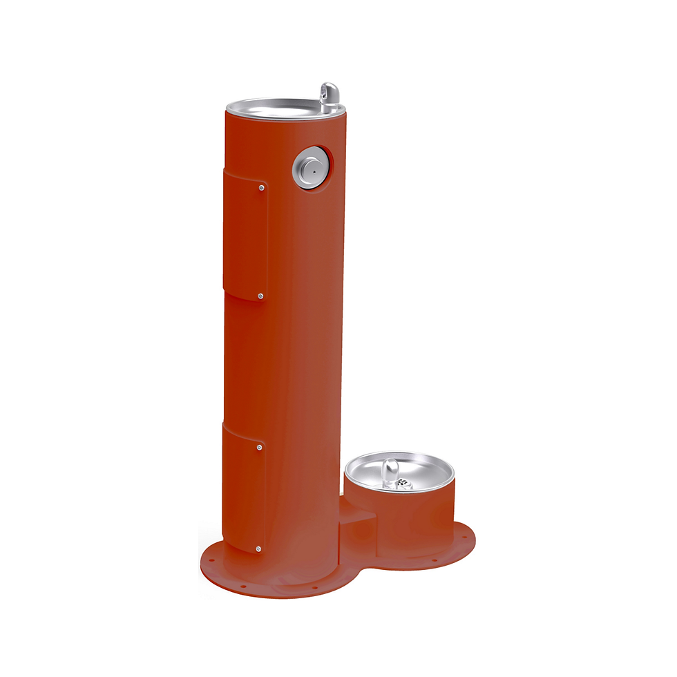 Thumbnail: Elkay Outdoor Fountain Pedestal with Pet Station, Non-Filtered Non-Refrigerated,
